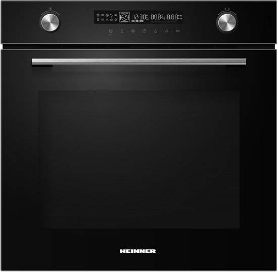 Heinner HBO-M7212GCDRP-GBK Inbouw Oven 60 cm – 72 L – Energieklasse A+ – Grill – Hetelucht – Fermentatie – Touchdisplay – Pyrolytische Zelfreiniging – Zwart Glas – 5 Jaar Garantie