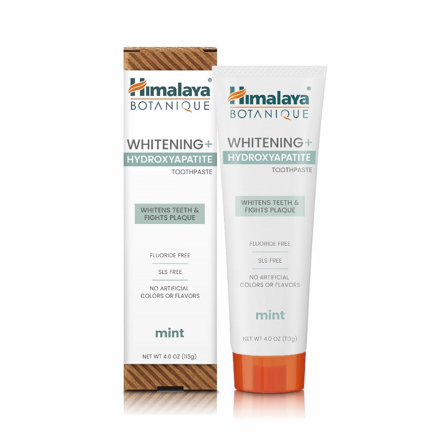 Himalaya Botanique Whitening+ Tandpasta met Hydroxyapatiet, muntsmaak, remineralisatie, vegan 113