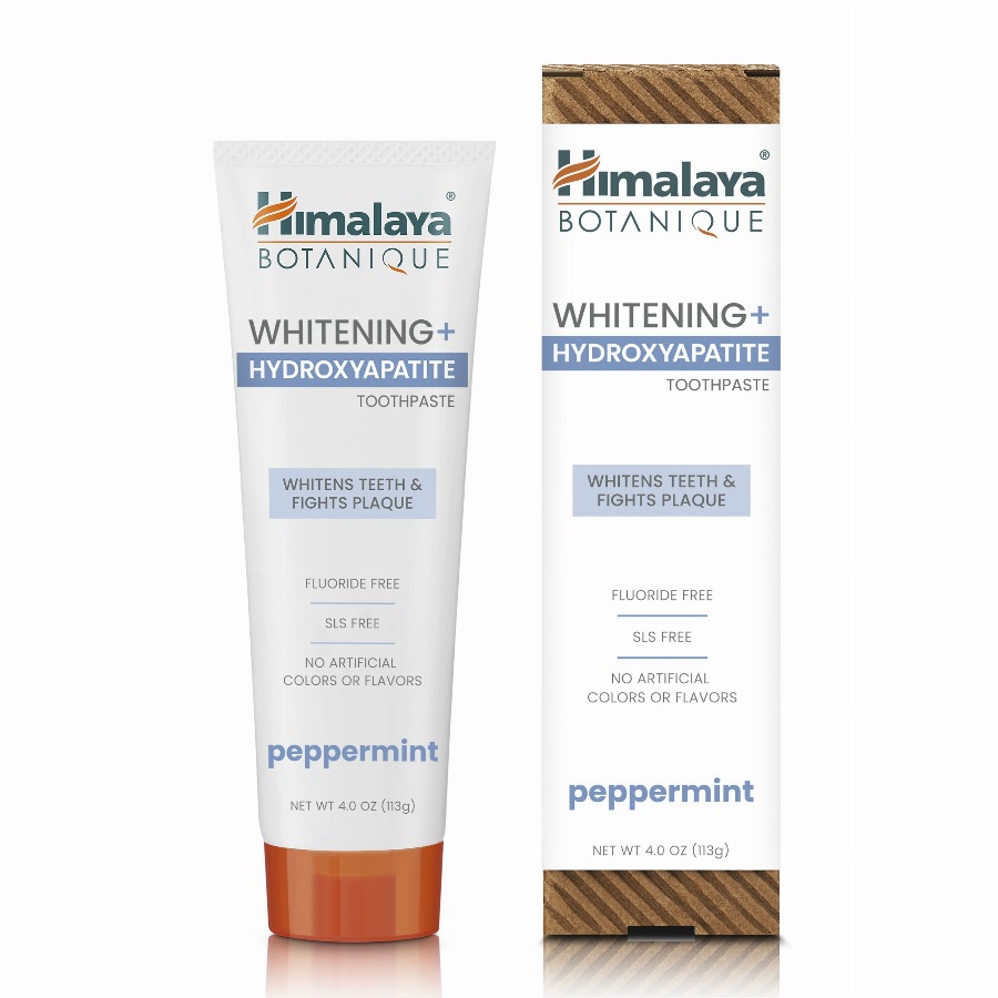 Himalaya Botanique Whitening+ Tandpasta met Hydroxyapatiet, pepermuntsmaak, remineralisatie 113