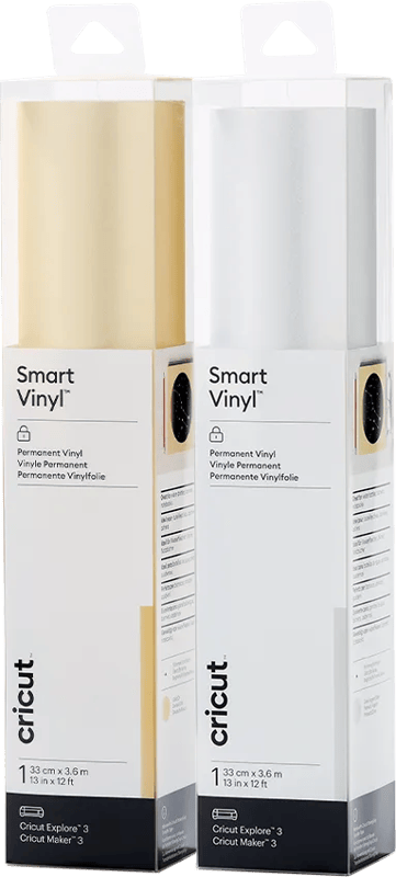 Cricut Smart Vinyl Permanent 33×366 Shimmer Goud en Shimmer Zilver Combo Pack