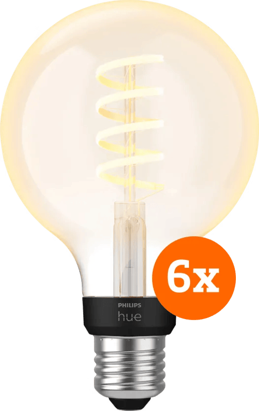 Philips Hue Filament White Ambiance Globe 6-pack
