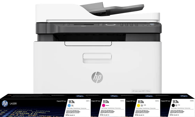 HP Color Laser MFP 179fnw + 1 extra set toners