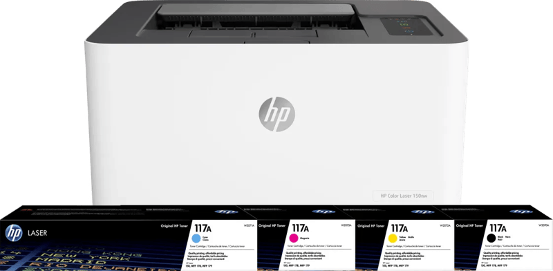 HP Color Laser MFP 150nw + 1 extra set toners