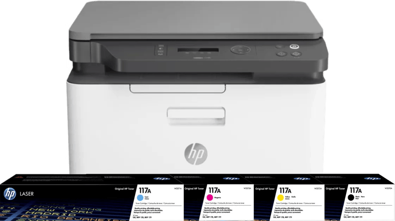 HP Color Laser MFP 178nw + 1 extra set toners