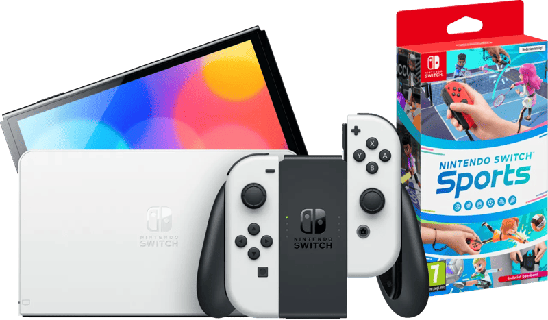 Nintendo Switch OLED Wit + Nintendo Switch Sports