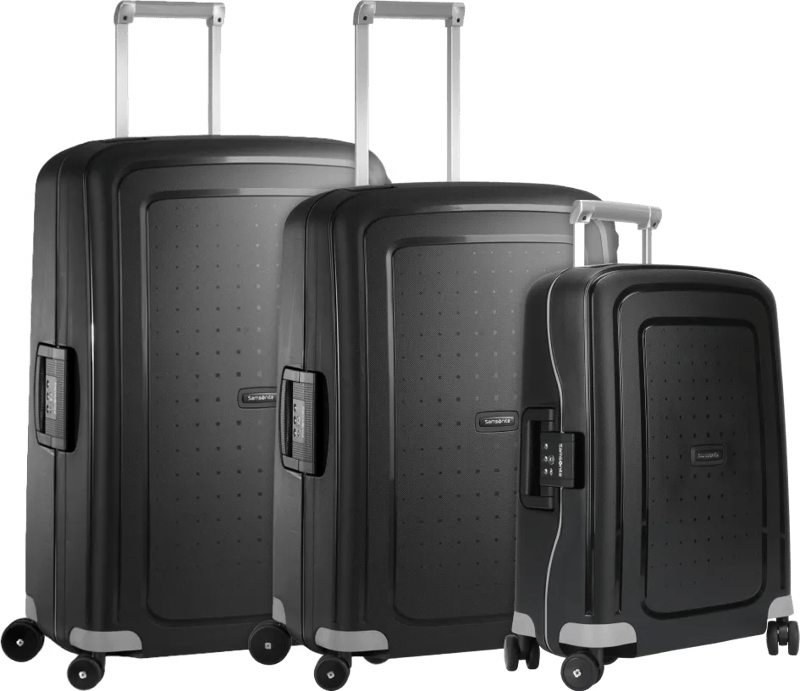 Samsonite S’Cure Spinner 75+69+55 cm Black Kofferset