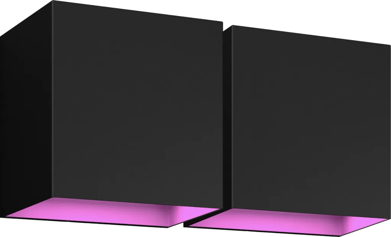 Philips Hue Resonate Downward White and Color - zwart 2-pack