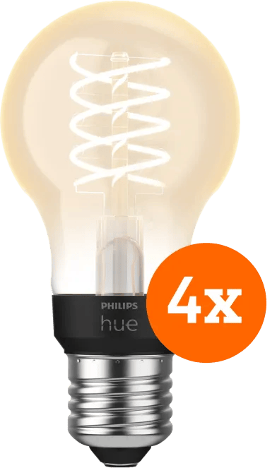 Philips Hue Filamentlamp White Standaard E27 – 2023 – 4-pack