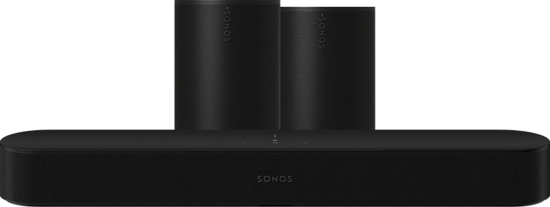 Sonos Beam Gen2 Zwart + 2x Era 100 Zwart