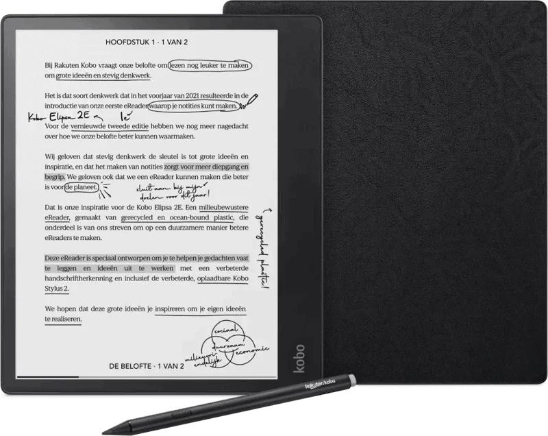 Kobo Elipsa 2E + Sleep Cover Zwart