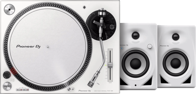 Pioneer DJ PLX-500 Wit + Pioneer DJ DM-40D-BT Wit