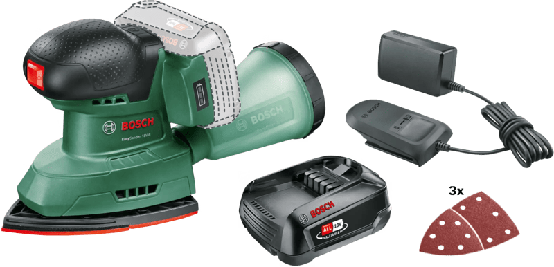 Bosch EasySander 18V-8 + Bosch Starterset 18V 2,5 Ah Accu