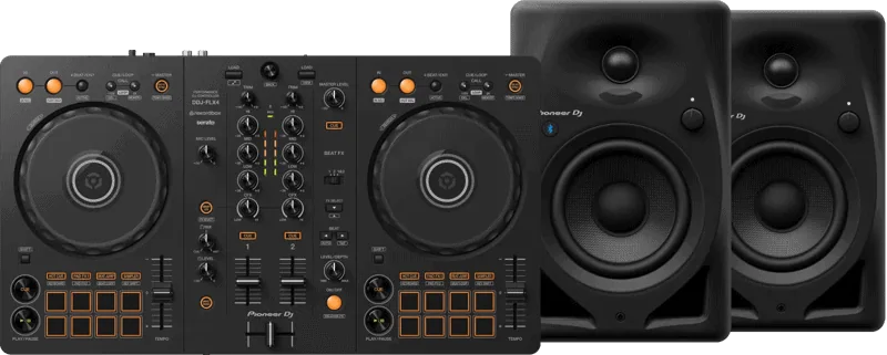 Pioneer DJ DDJ-FLX4 + Pioneer DJ DM-40D-BT Zwart