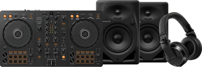 Pioneer DJ DDJ-FLX4 + Pioneer DJ HDJ-X7 Zwart + Pioneer DJ DM-50D Zwart