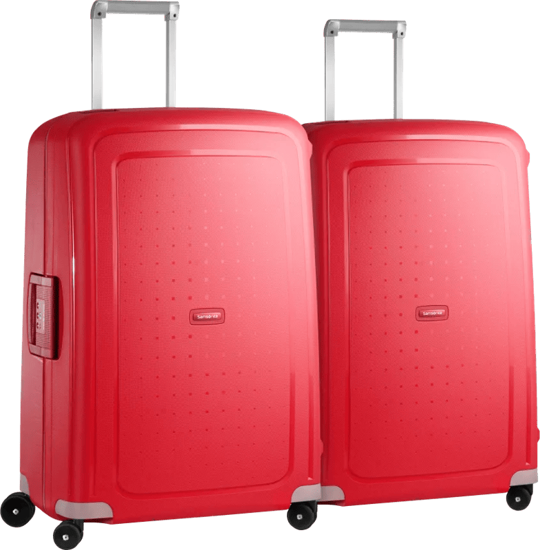 Samsonite S’Cure Spinner 75cm Duo Pack Crimson Red