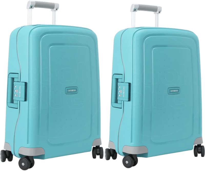 Samsonite S’Cure Spinner 55cm Aqua Blue Duo Kofferset