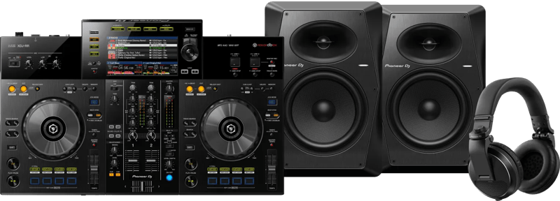 Pioneer DJ XDJ-RR + Pioneer DJ HDJ-X5 Zwart + Pioneer VM80 (per paar)