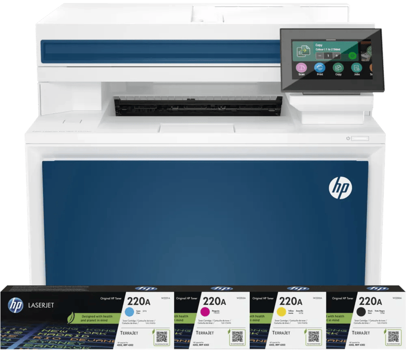 HP Color LaserJet Pro MFP 4302fdw + 1 extra set toners
