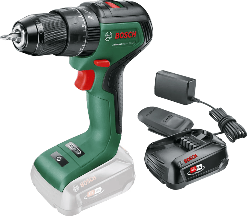 Bosch UniversalImpact 18V-60 + POWER FOR ALL 18V 2,5 Ah Accu Set