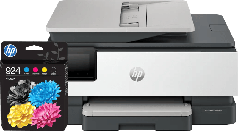HP OfficeJet Pro 8122e + 1 set extra cartridges