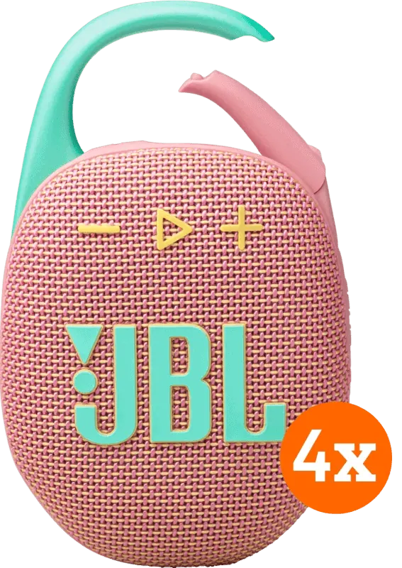 JBL Clip 5 Roze 4-pack