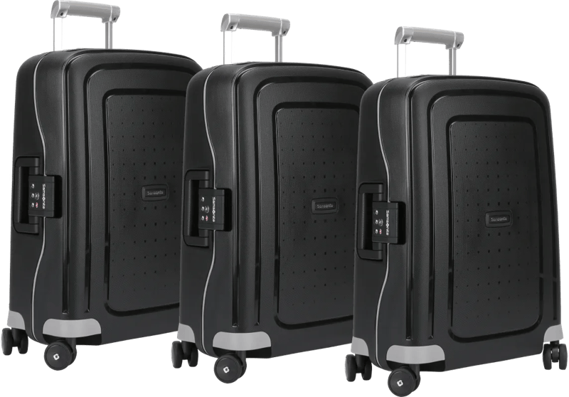 Samsonite S'Cure Spinner 55cm Black Triple Kofferset