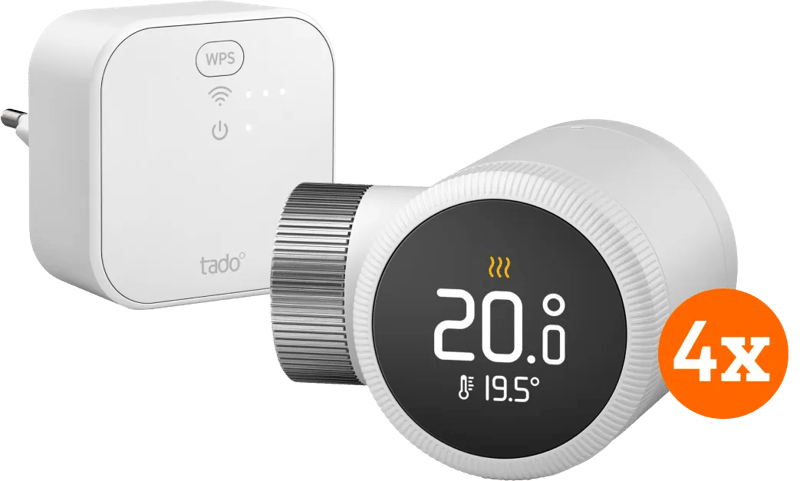 Tado Slimme Radiatorknop X – Startpakket 4-Pack