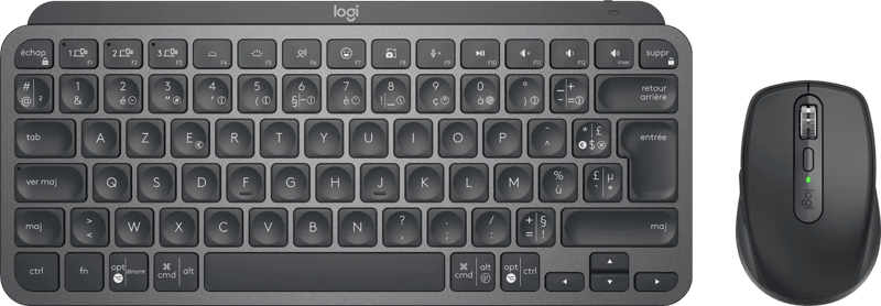 Logitech MX Keys Mini Draadloos Azerty Grafiet + Logitech MX Anywhere 3S Compact Zwart