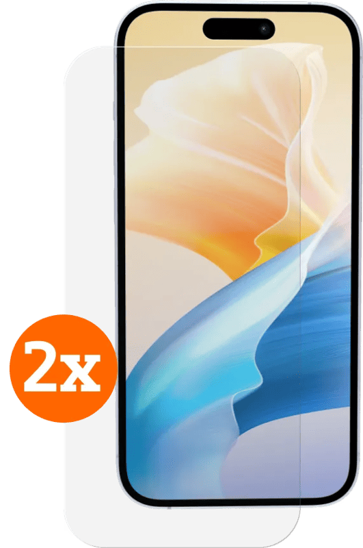 BlueBuilt Apple iPhone 16 Plus Screenprotector Glas Duo Pack