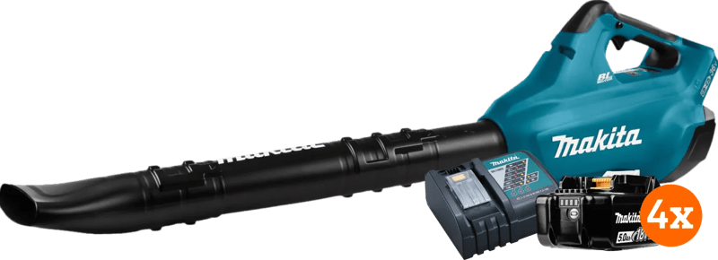 Makita DUB362Z 18v 5,0 Ah Accu (4x) Starterspakket