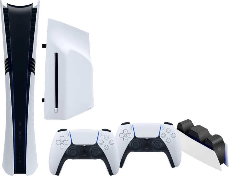 PlayStation 5 Pro + Disc Drive + Extra Controller Wit + Oplaadstation