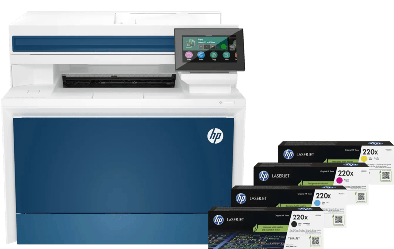 HP Color LaserJet Pro MFP 4302dw + 1 set extra XL toners