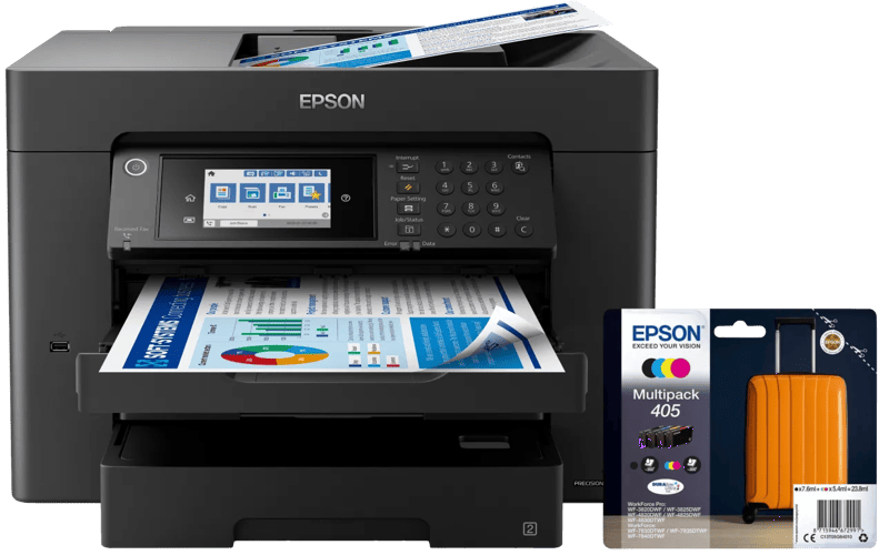 Epson WorkForce WF-7840DTWF + 1 set extra cartridges