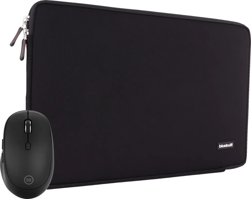 BlueBuilt Laptophoes voor Apple MacBook Pro 14 inch Zwart + Tradendum Muis