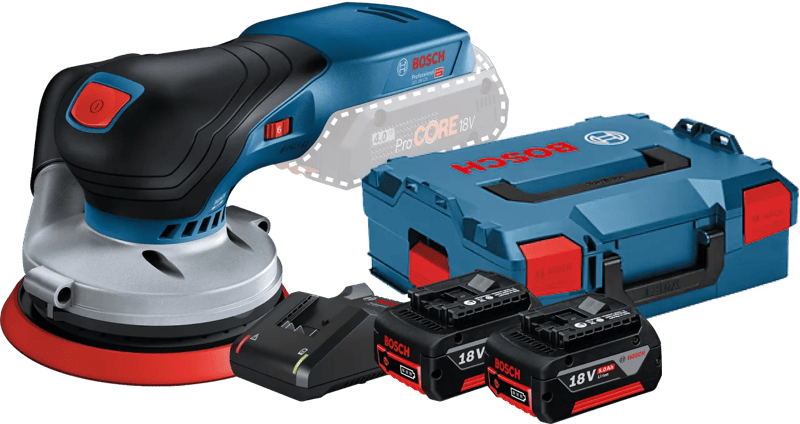 Bosch Professional GEX 18V-125 5,0 Ah GBA Accu (2x) Starterspakket