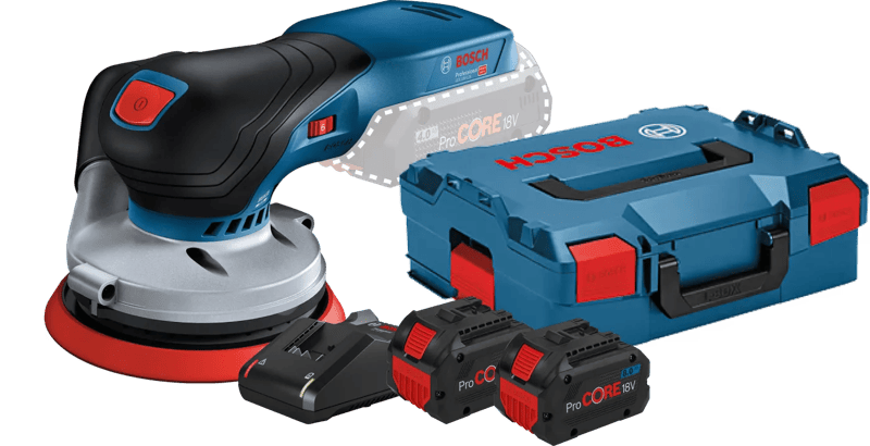Bosch Professional GEX 18V-125 8,0 Ah ProCORE Accu (2x) Starterspakket