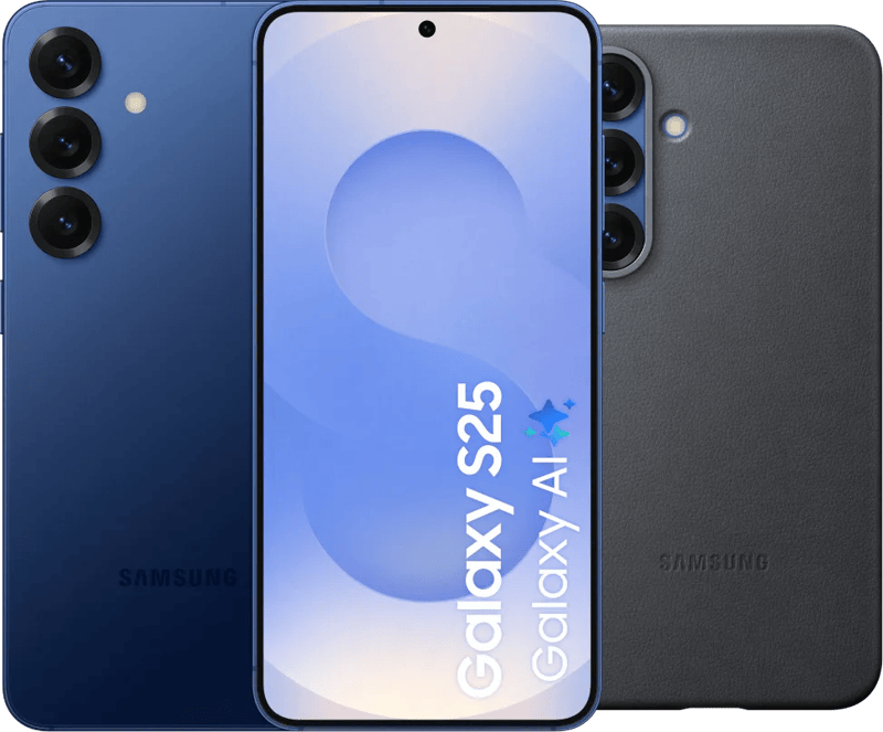 Samsung Galaxy S25 512GB Donkerblauw 5G + Samsung Kindsuit Back Cover Zwart