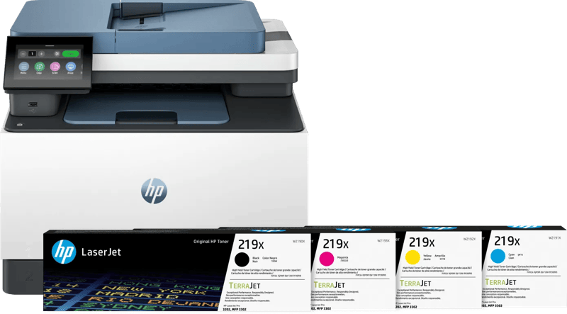 HP Color LaserJet 3302fdw + 1 set extra XL toners