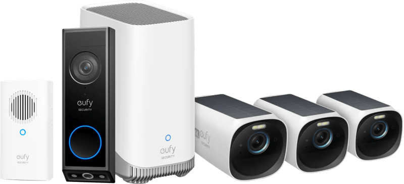 Anker eufyCam 3 3-Pack + Video Doorbell E340 + Chime