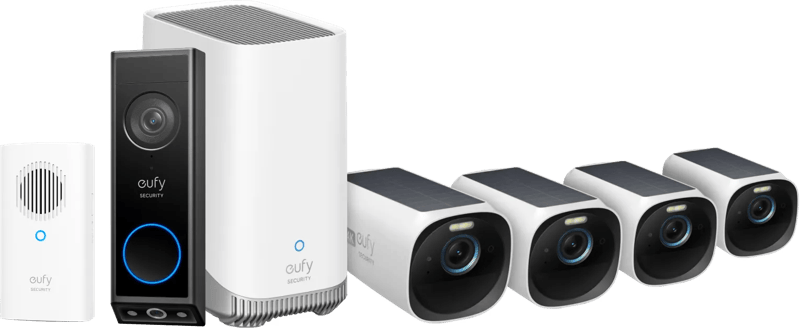 Anker eufyCam 3 4-Pack + Video Doorbell E340 + Chime