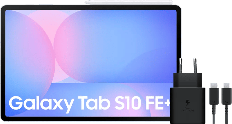 Samsung Galaxy Tab S10 FE Plus 13,1 inch 256GB Wifi Lichtblauw + Oplaadpakket