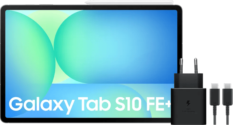 Samsung Galaxy Tab S10 FE Plus 13,1 inch 256GB Wifi en 5G Grijs + Oplaadpakket