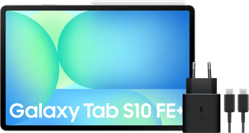 Samsung Galaxy Tab S10 FE Plus 13,1 inch 128GB Wifi en 5G Grijs + Oplaadpakket