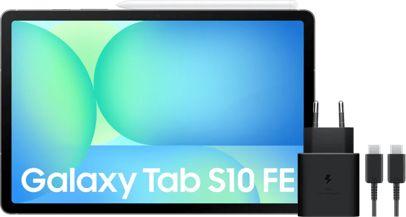 Samsung Galaxy Tab S10 FE 10,9 inch 128GB Wifi + 5G Grijs Enterprise Editie + Oplaadpakket