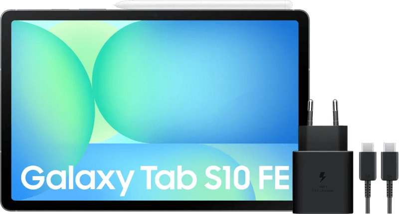 Samsung Galaxy Tab S10 FE 10,9 inch 128GB Wifi en 5G Grijs + Oplaadpakket