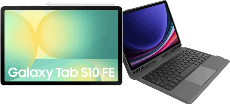 Samsung Galaxy Tab S10 FE 10,9 inch 256GB Wifi Zilver + Toetsenbord Hoes AZERTY