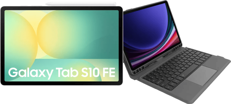Samsung Galaxy Tab S10 FE 10,9 inch 128GB Wifi Zilver + Toetsenbord Hoes AZERTY