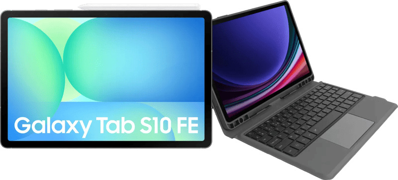 Samsung Galaxy Tab S10 FE 10,9 inch 128GB Wifi en 5G Grijs + Toetsenbord Hoes AZERTY