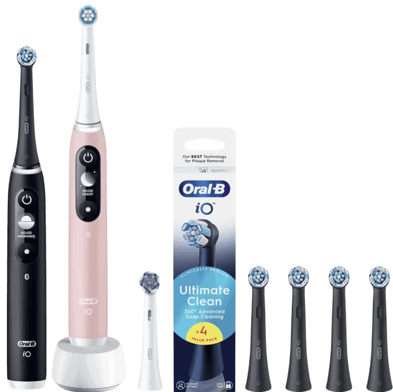 Oral-B iO Series 6N Duo Pack Zwart + Roze Value Pack