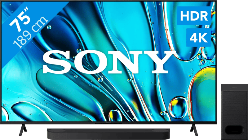 Sony Bravia 3 75″ 4K Led (2025) + Sony Bravia Theatre Bar 6 Zwart